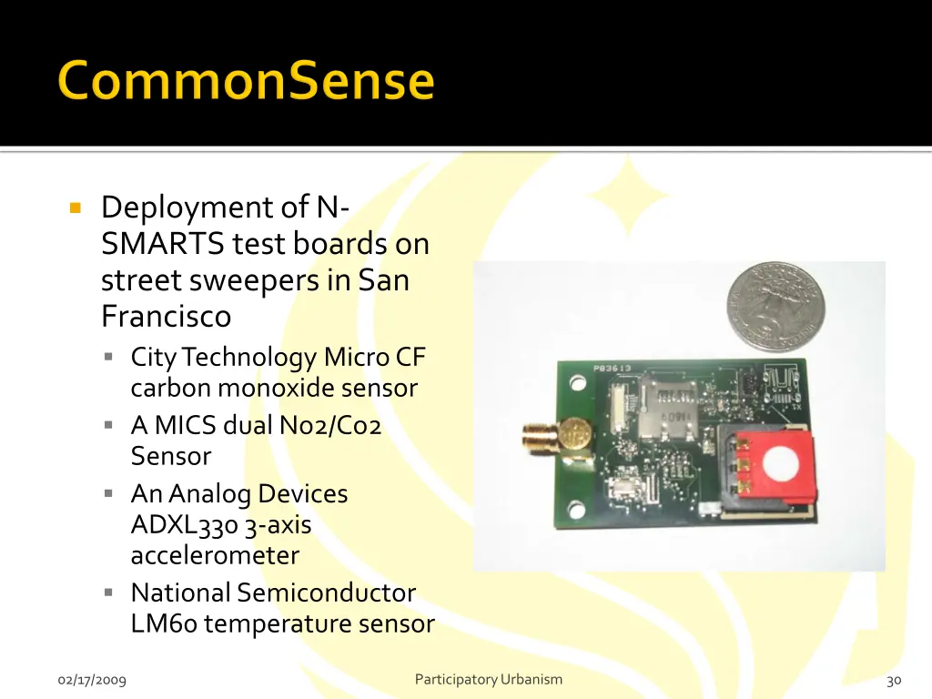 deployment of n smarts test boards on street
