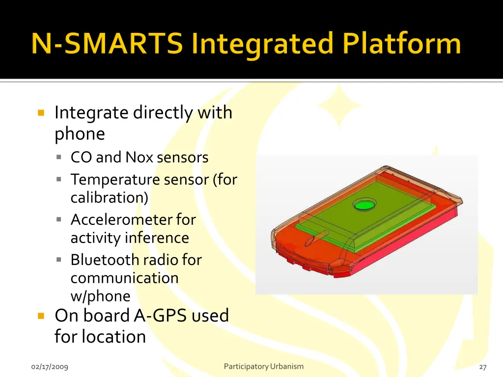 integrate directly with phone co and nox sensors