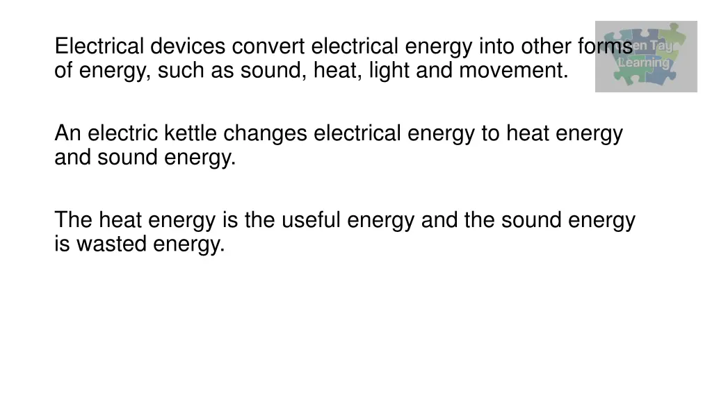 electrical devices convert electrical energy into