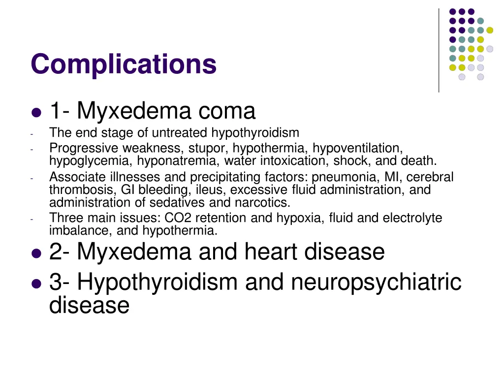 complications