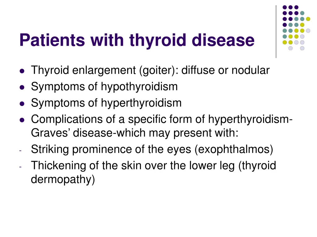 patients with thyroid disease