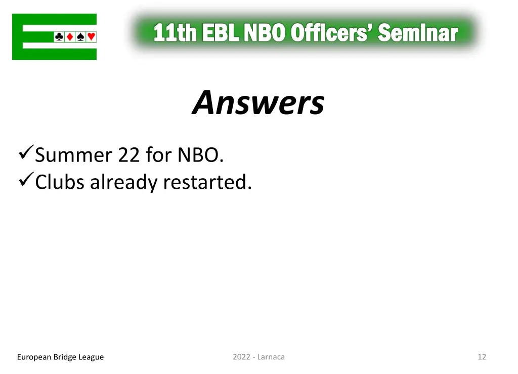 11th ebl nbo officers seminar 11