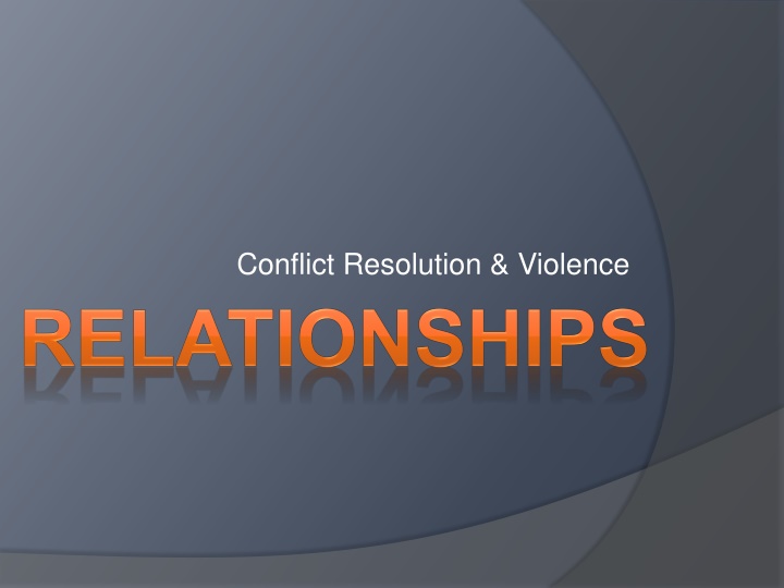 conflict resolution violence