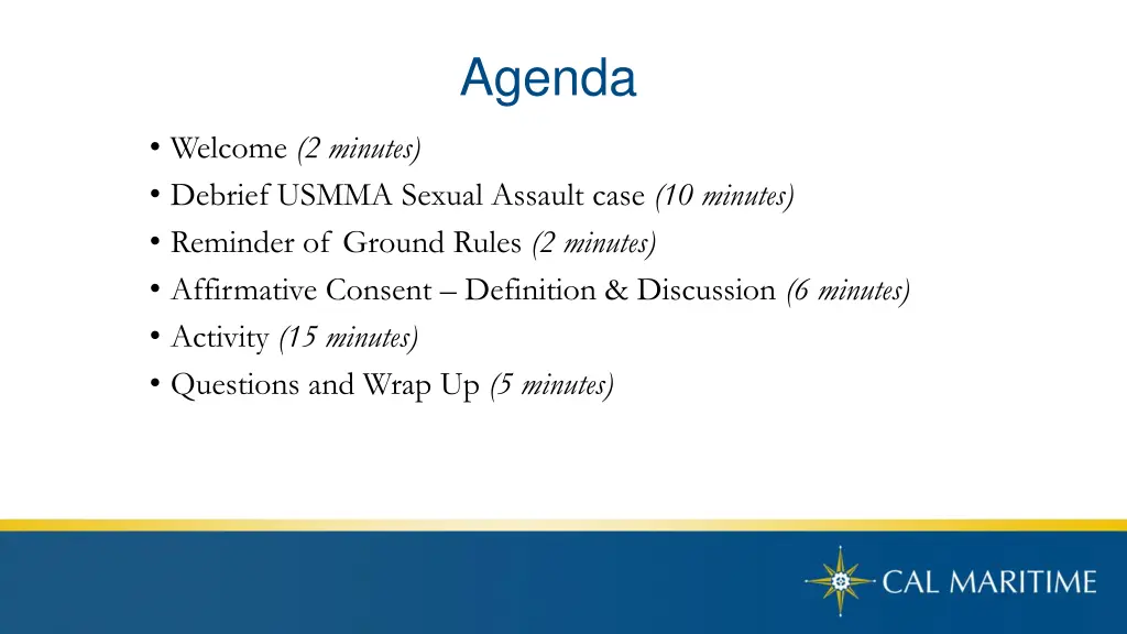 agenda