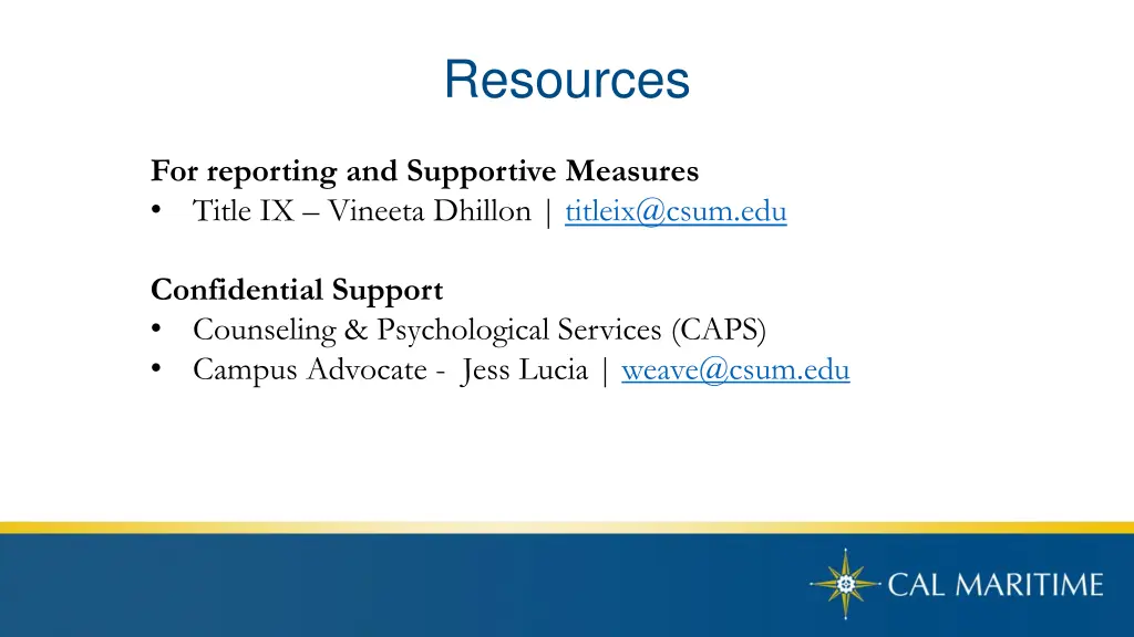 resources