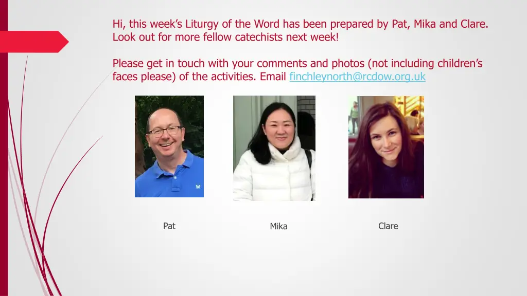 hi this week s liturgy of the word has been