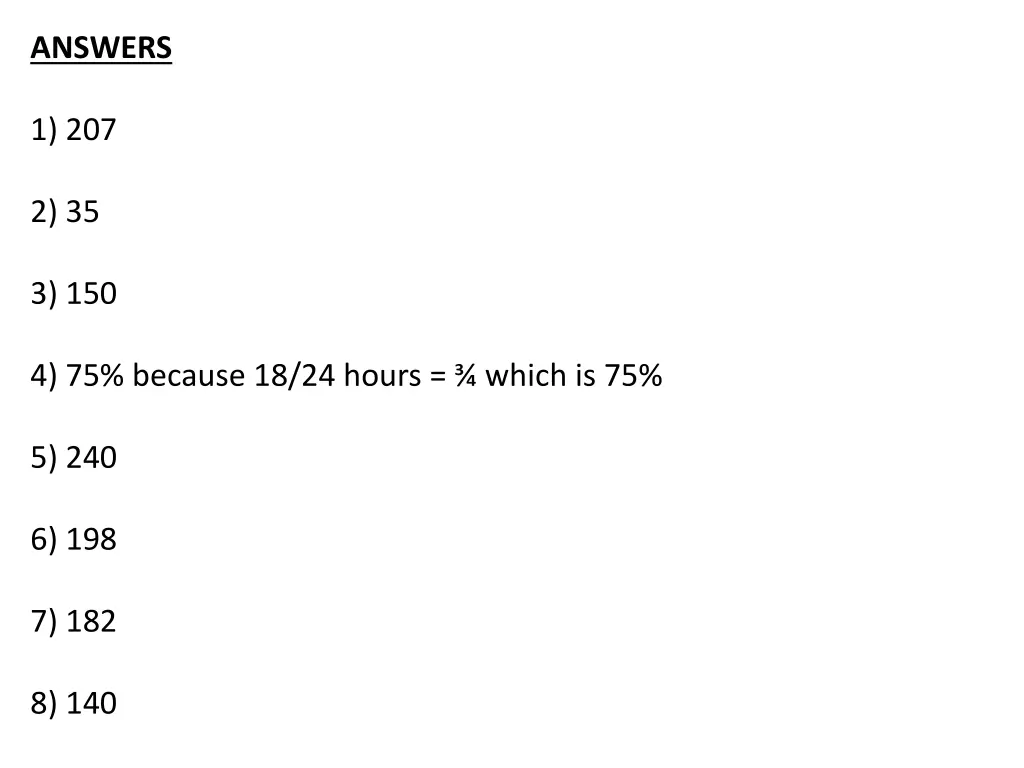 answers