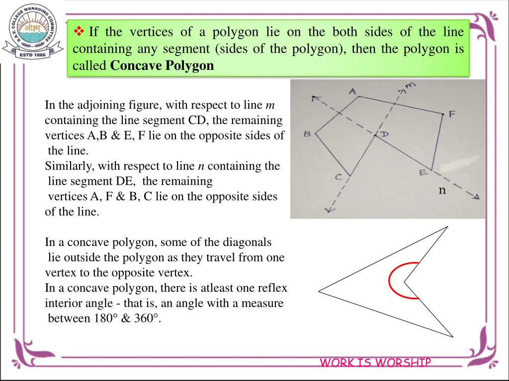 if the vertices of a polygon lie on the both