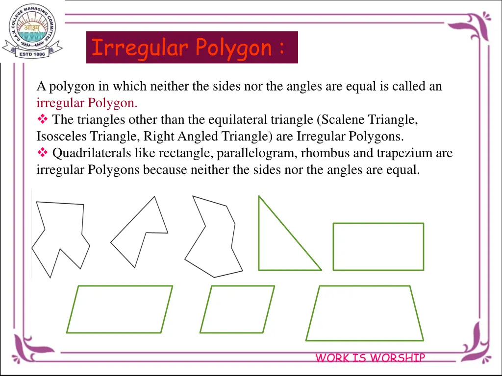 irregular polygon