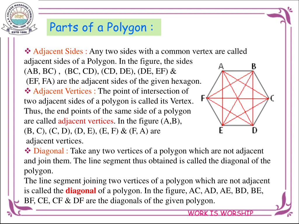 parts of a polygon