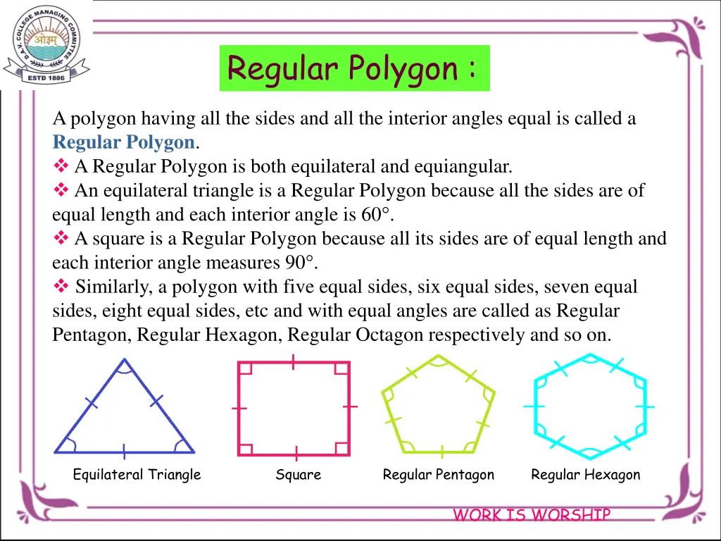 regular polygon