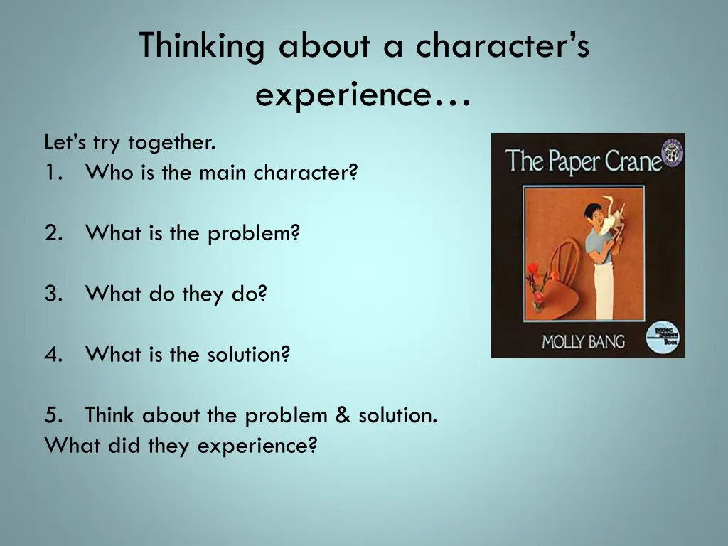 thinking about a character s experience 2