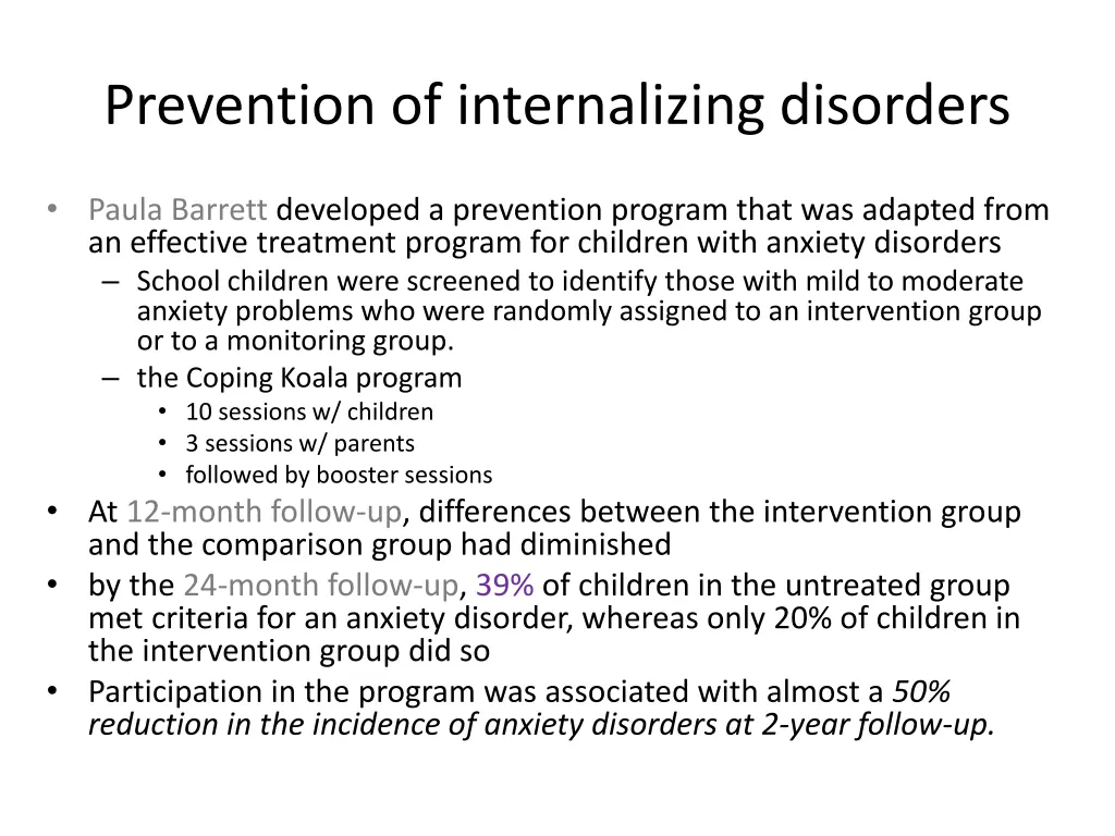 prevention of internalizing disorders 1