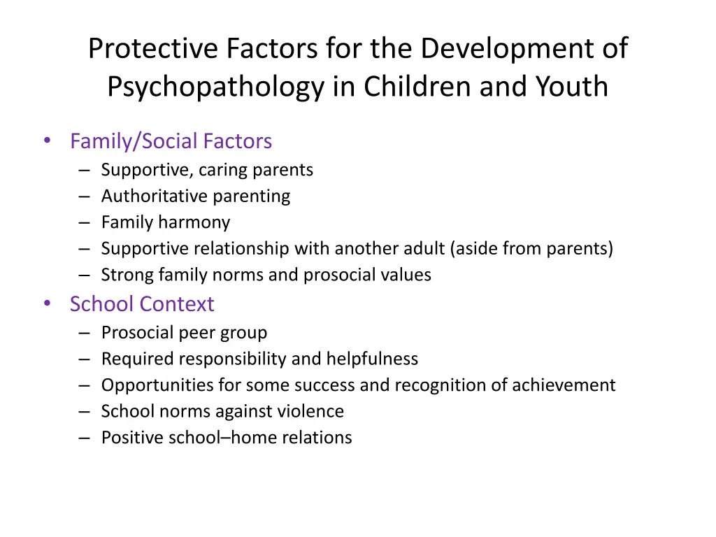 protective factors for the development 1