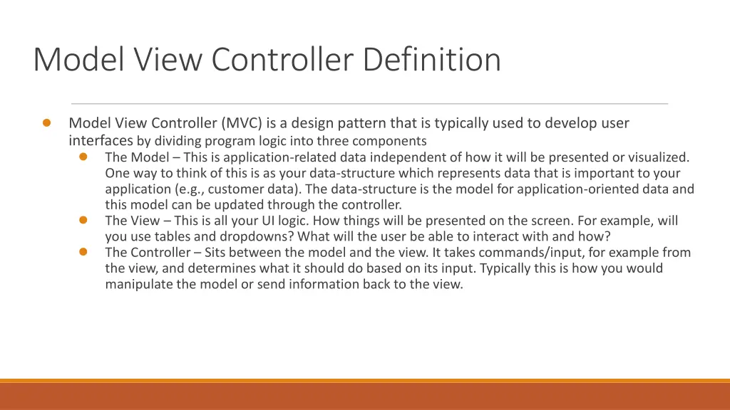 model view controller definition