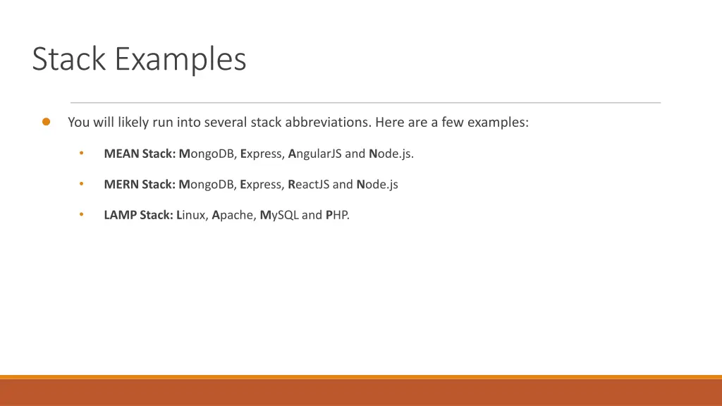 stack examples