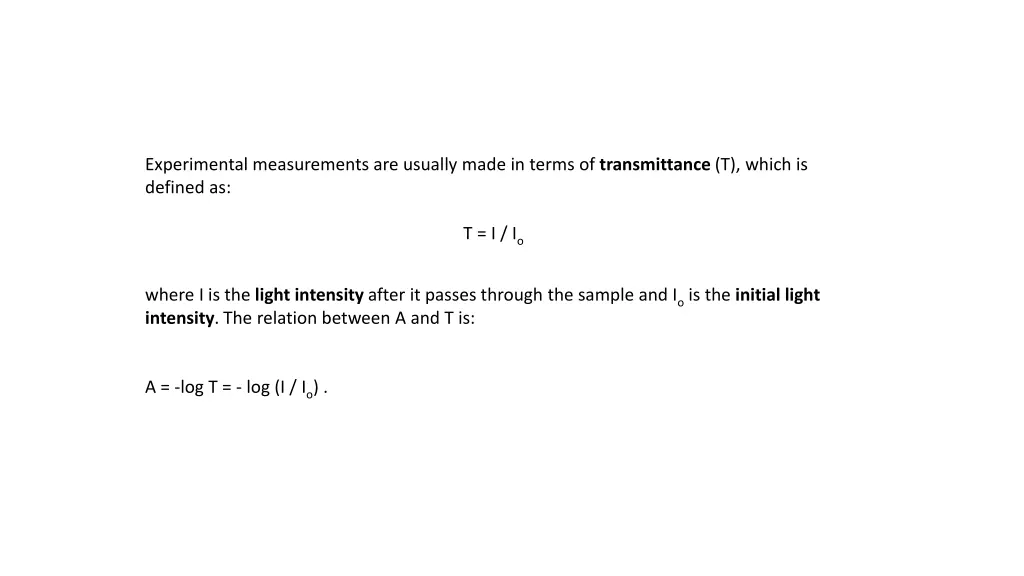 experimental measurements are usually made