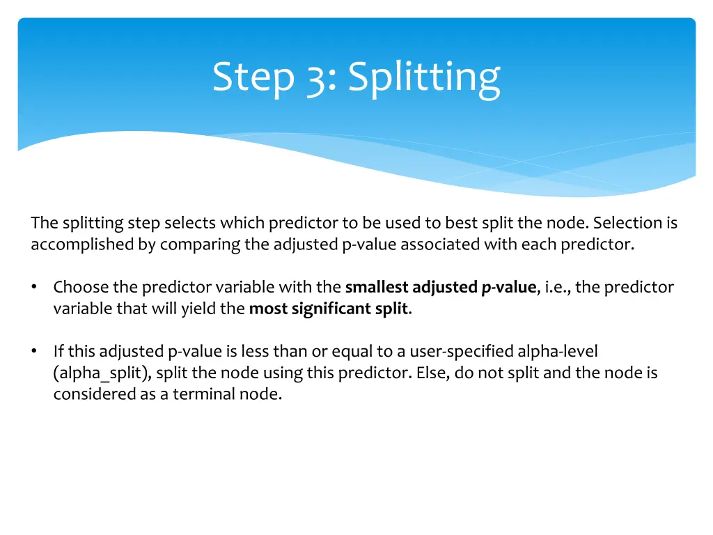 step 3 splitting