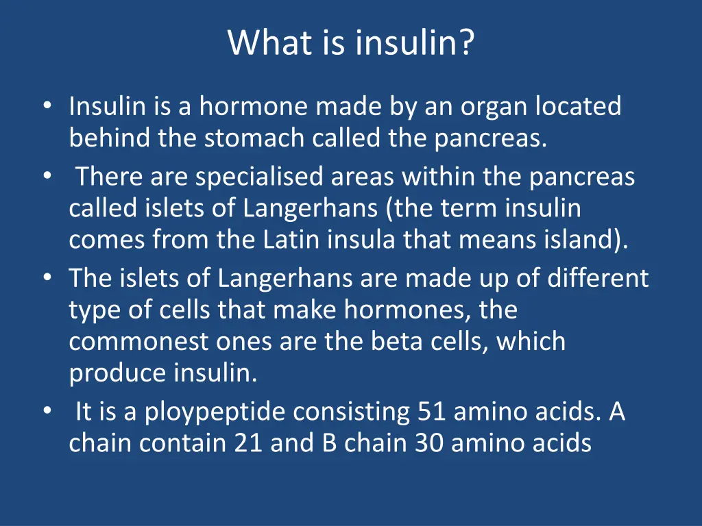 what is insulin