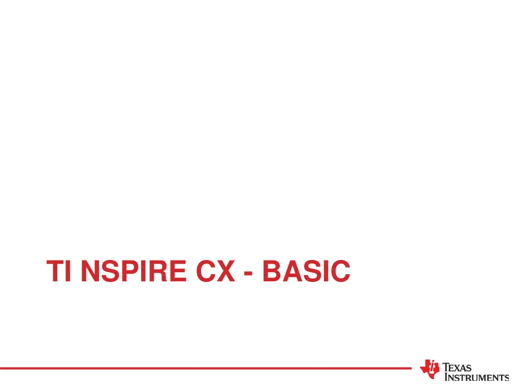 ti nspire cx basic