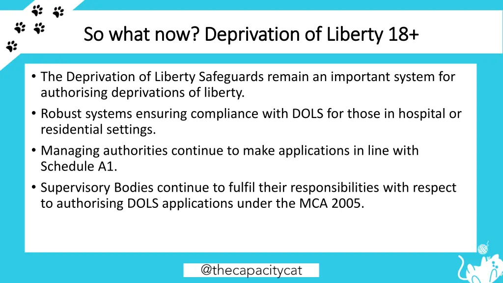 so what now deprivation of liberty 18 so what