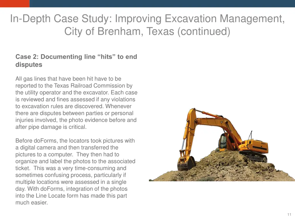 in depth case study improving excavation 1