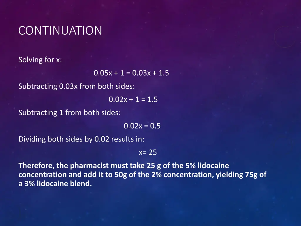 continuation