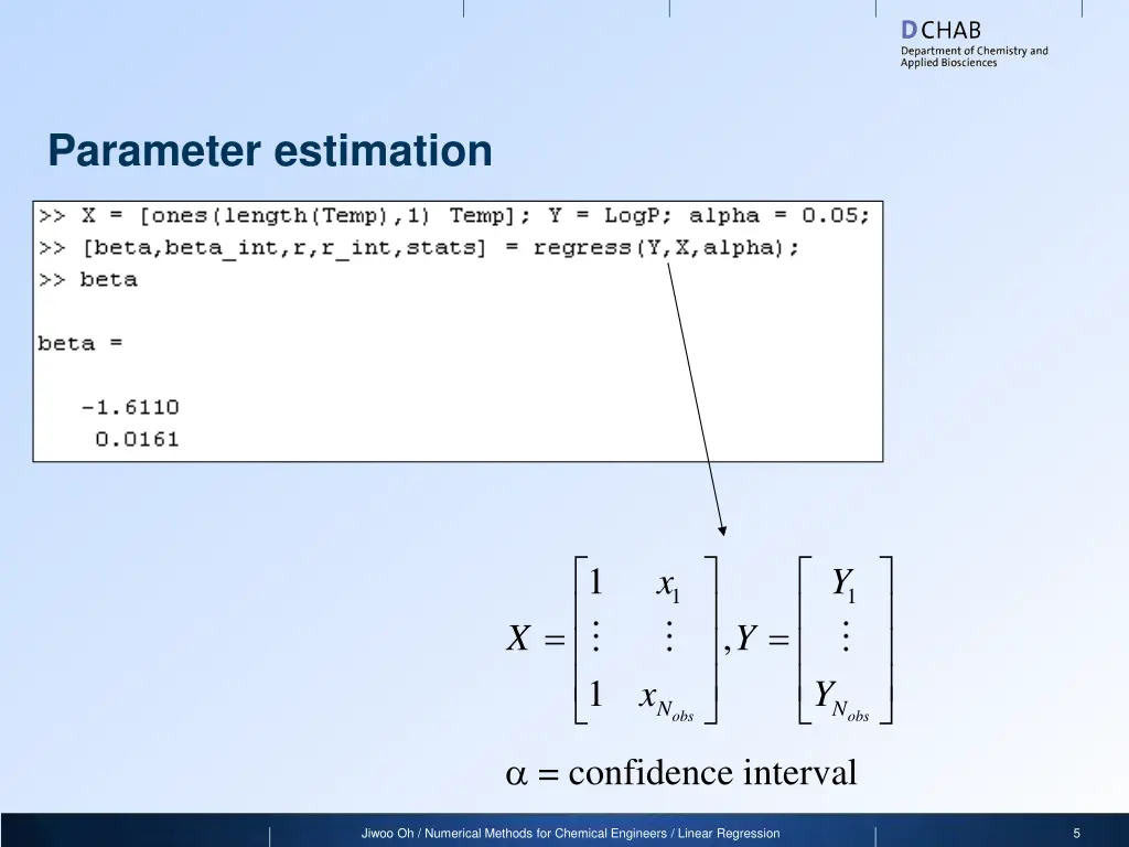 parameter estimation