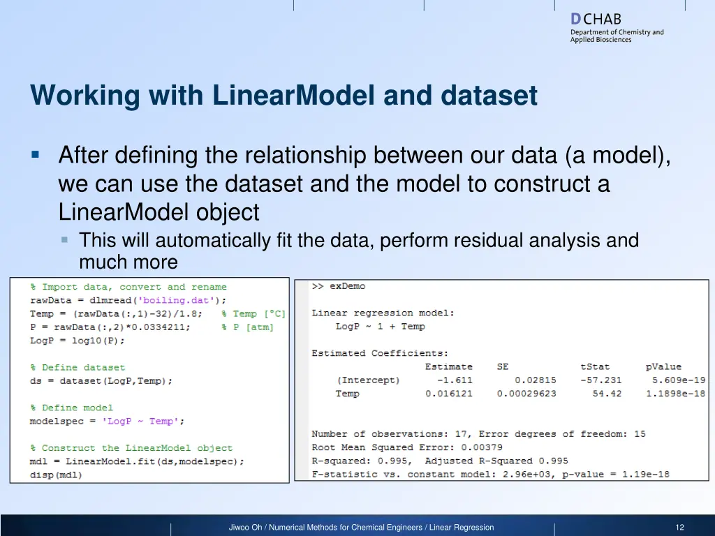 working with linearmodel and dataset 2