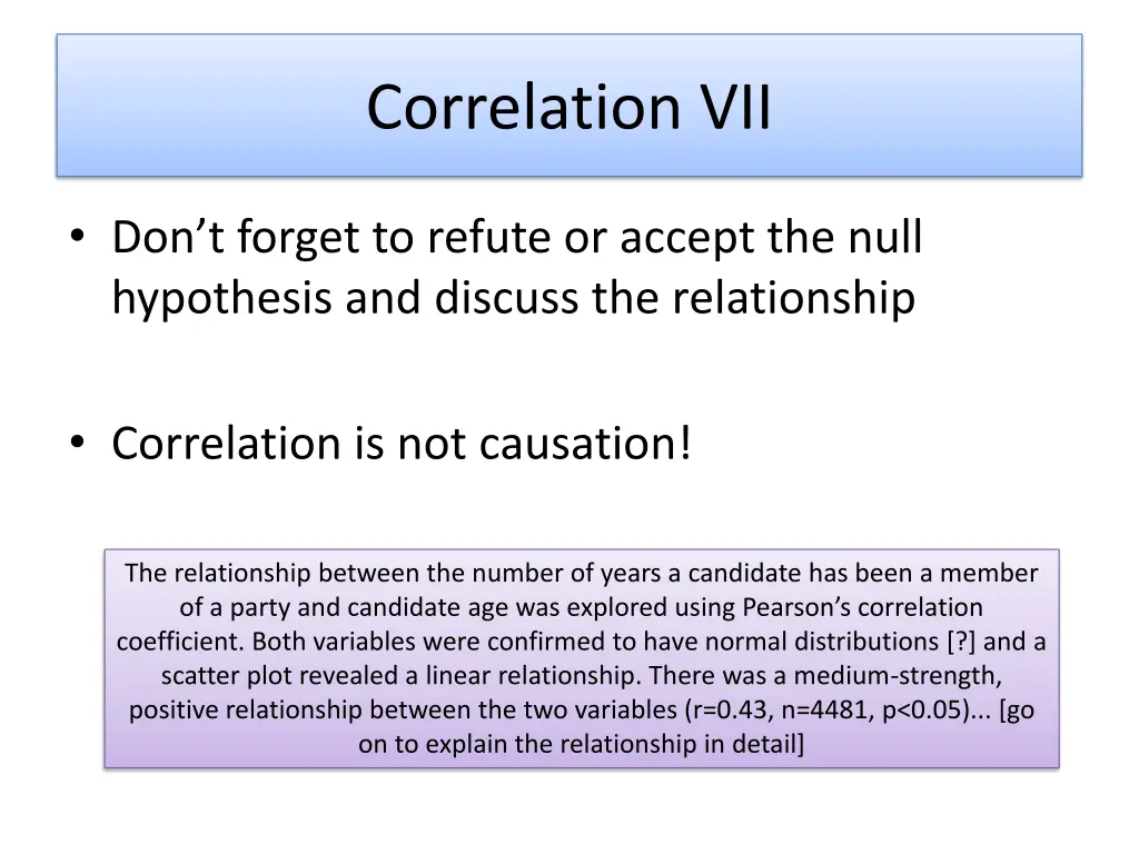 correlation vii
