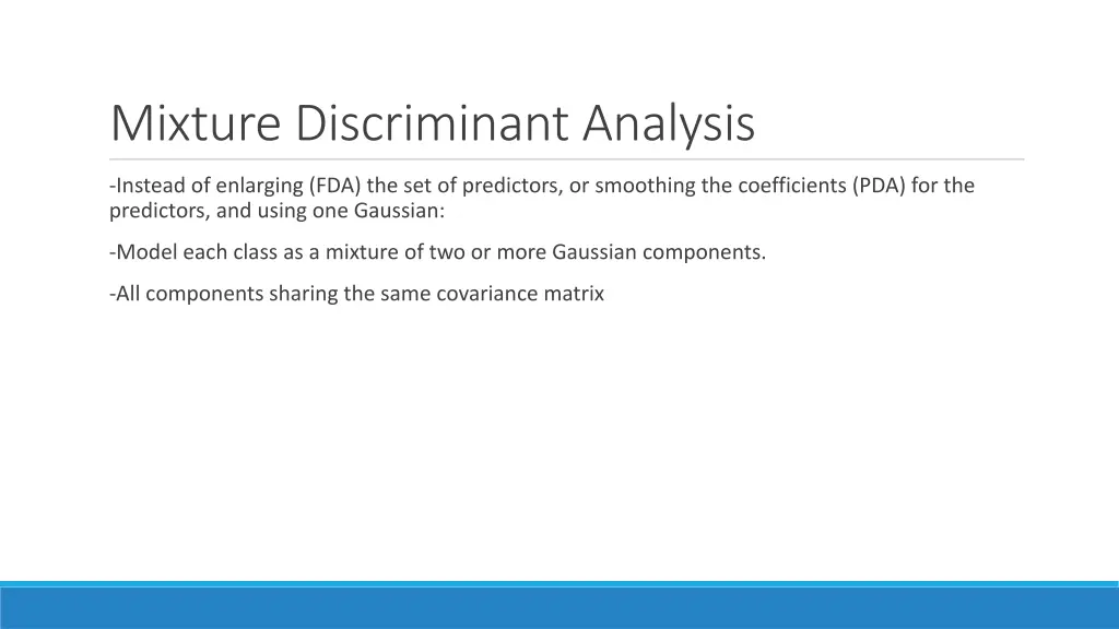 mixture discriminant analysis 2