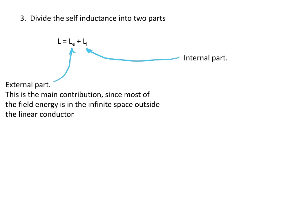3 divide the self inductance into two parts