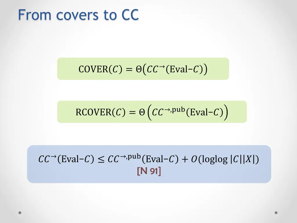 from covers to cc 1