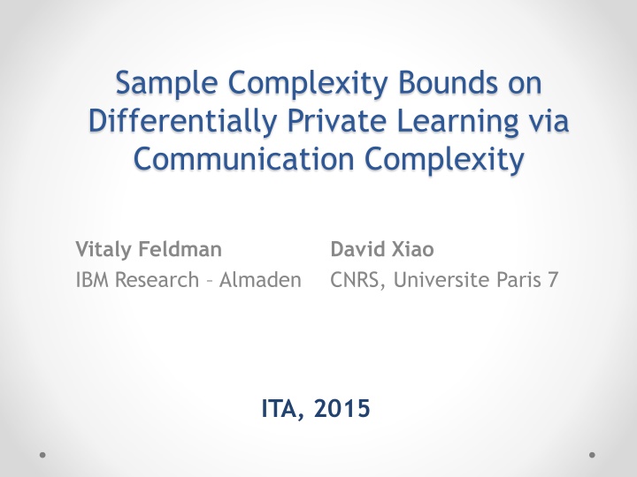 sample complexity bounds on differentially