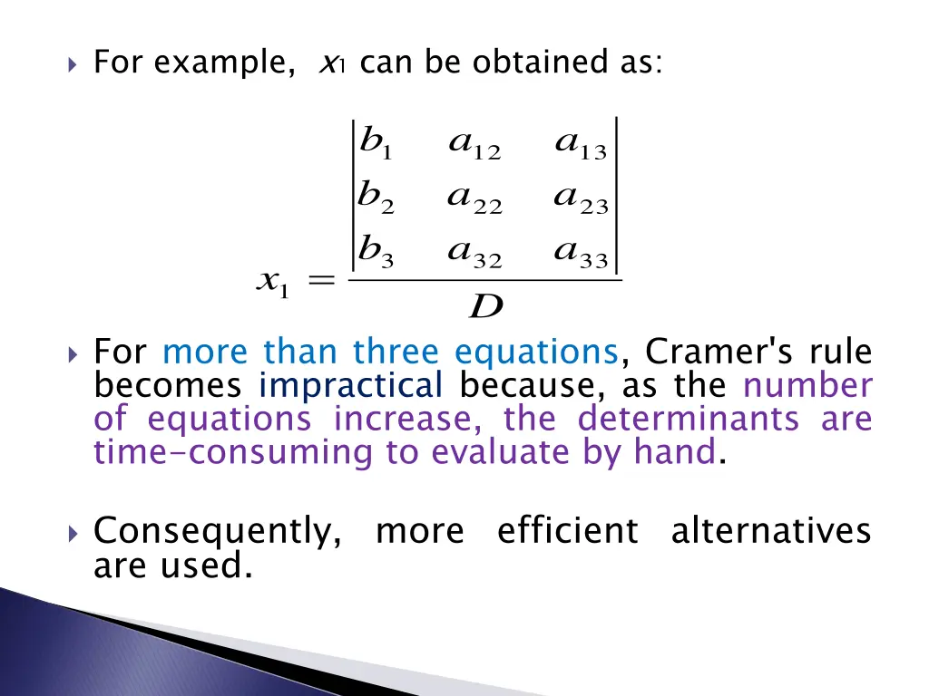 for example x 1 can be obtained as