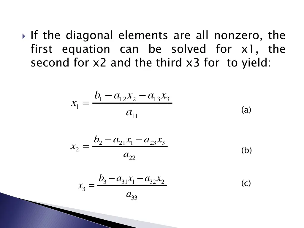 if the diagonal elements are all nonzero