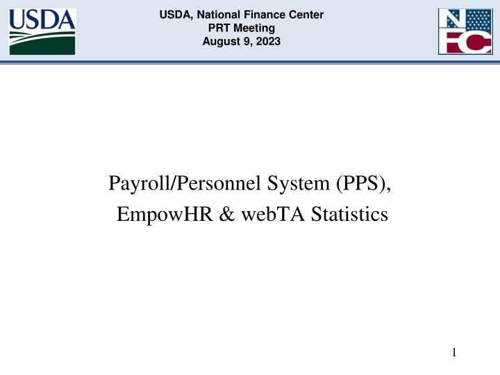 usda national finance center prt meeting august