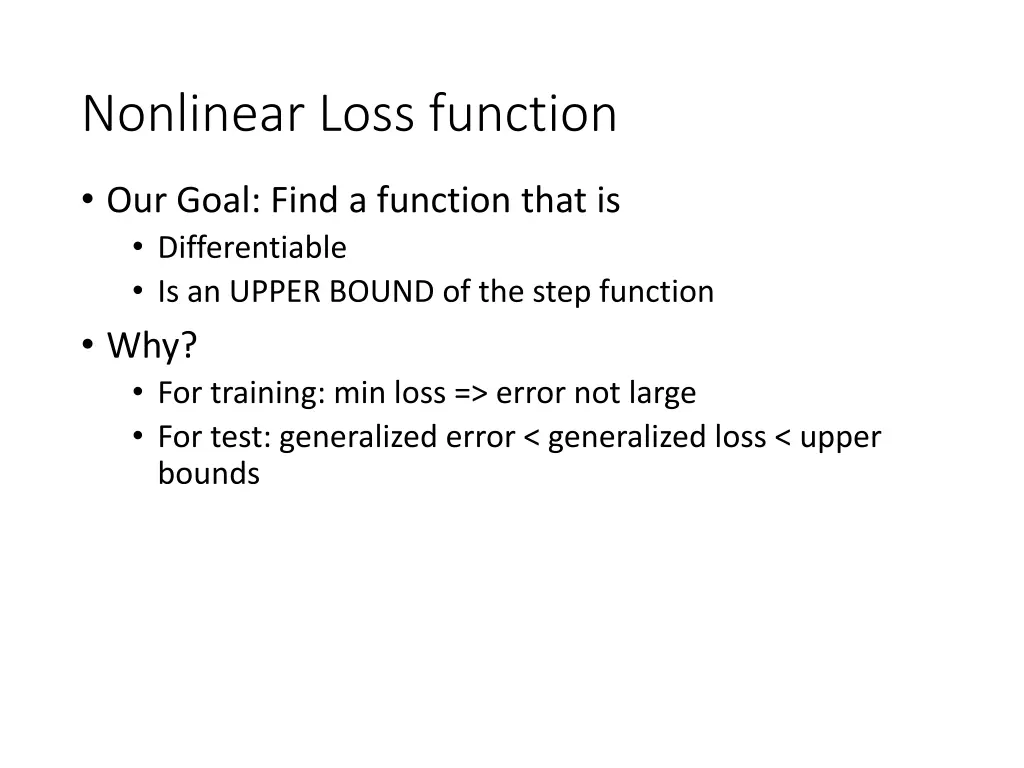 nonlinear loss function