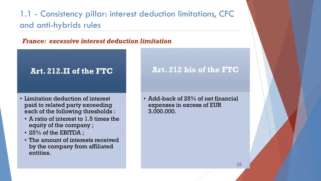 1 1 consistency pillar interest deduction 1