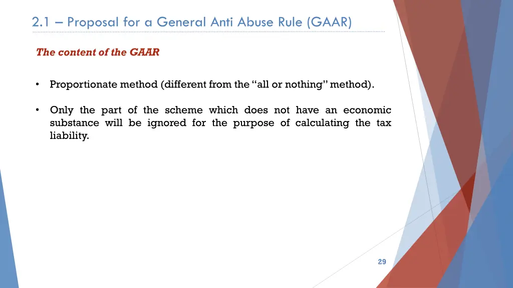 2 1 proposal for a general anti abuse rule gaar 1