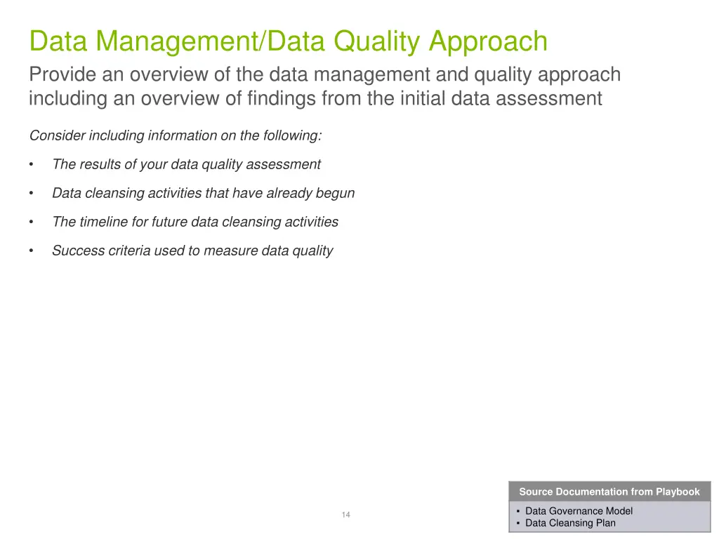data management data quality approach