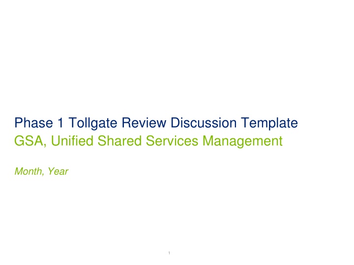 phase 1 tollgate review discussion template