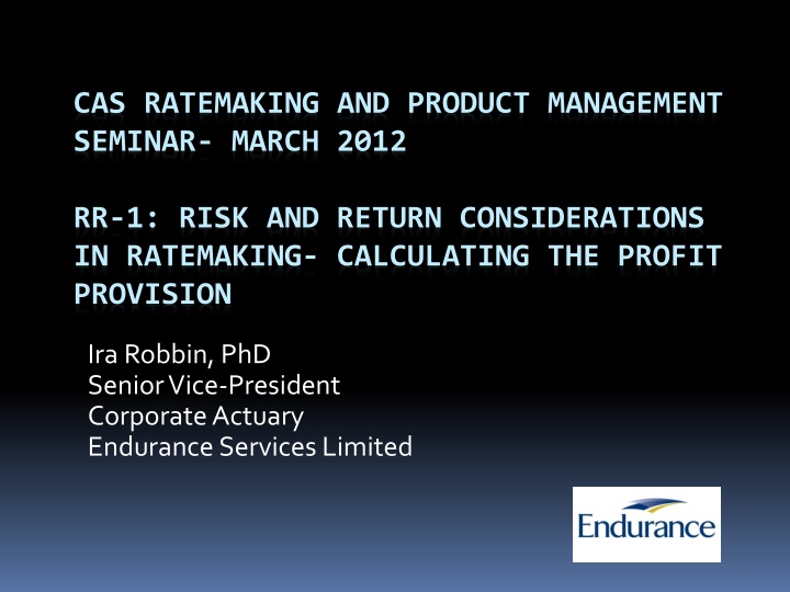 cas ratemaking and product management seminar