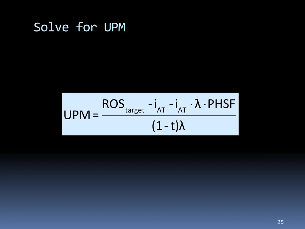solve for upm