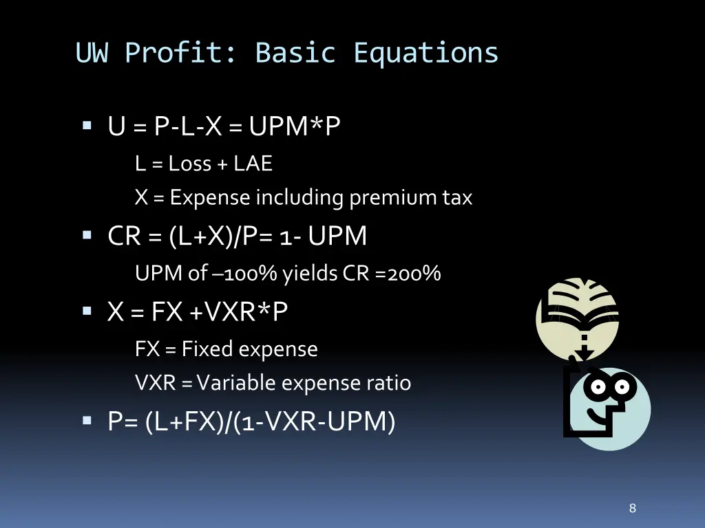 uw profit basic equations