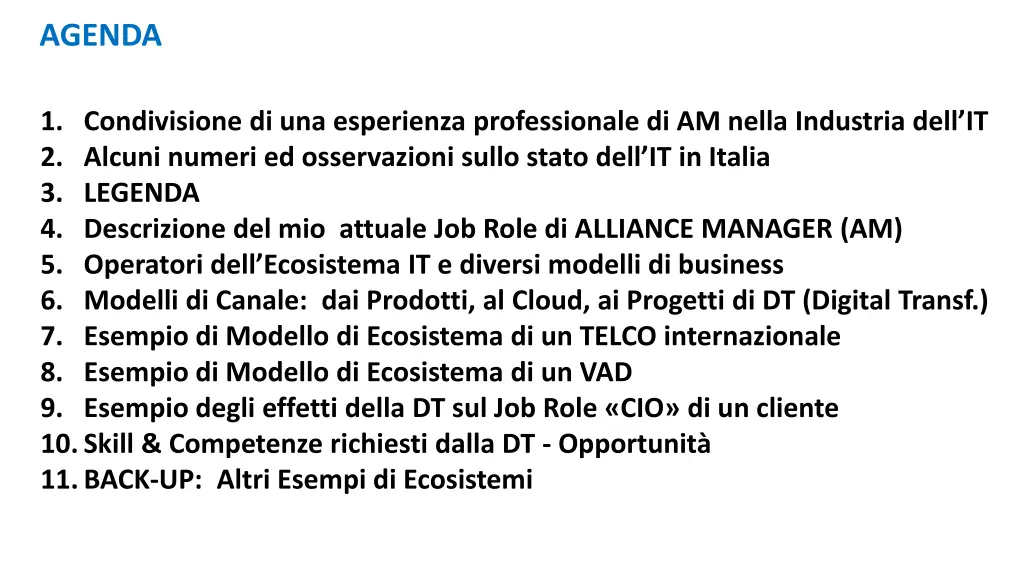 agenda