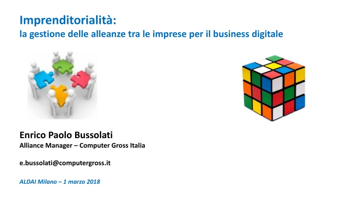 imprenditorialit la gestione delle alleanze