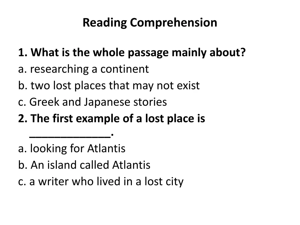 reading comprehension 3