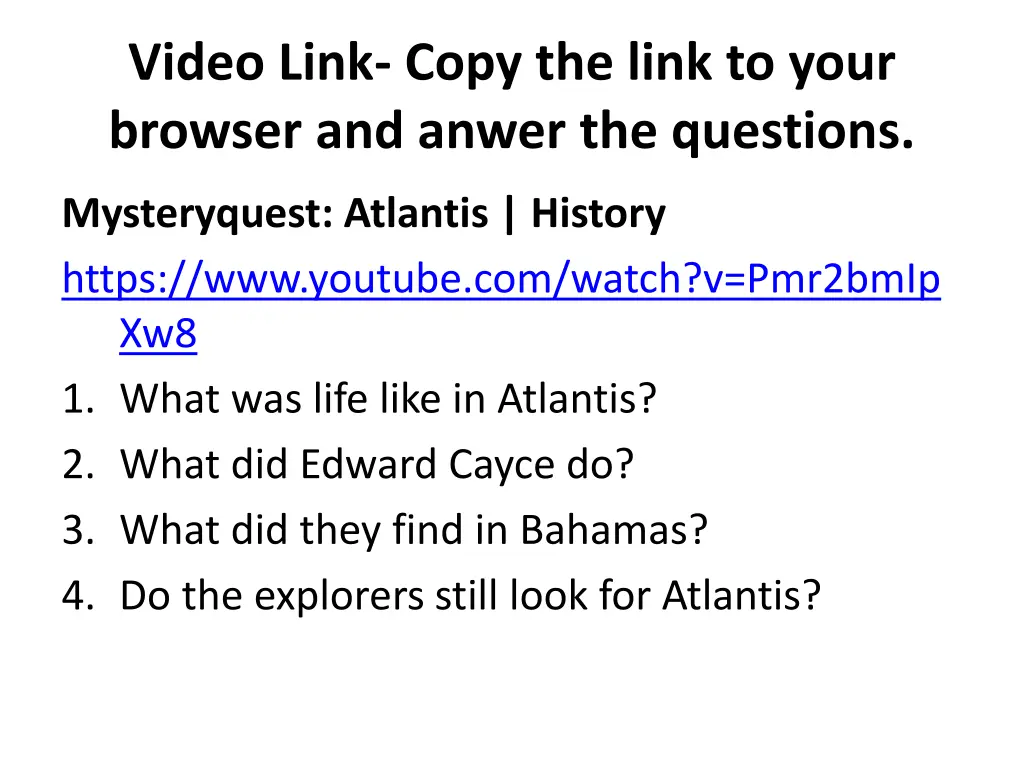 video link copy the link to your browser