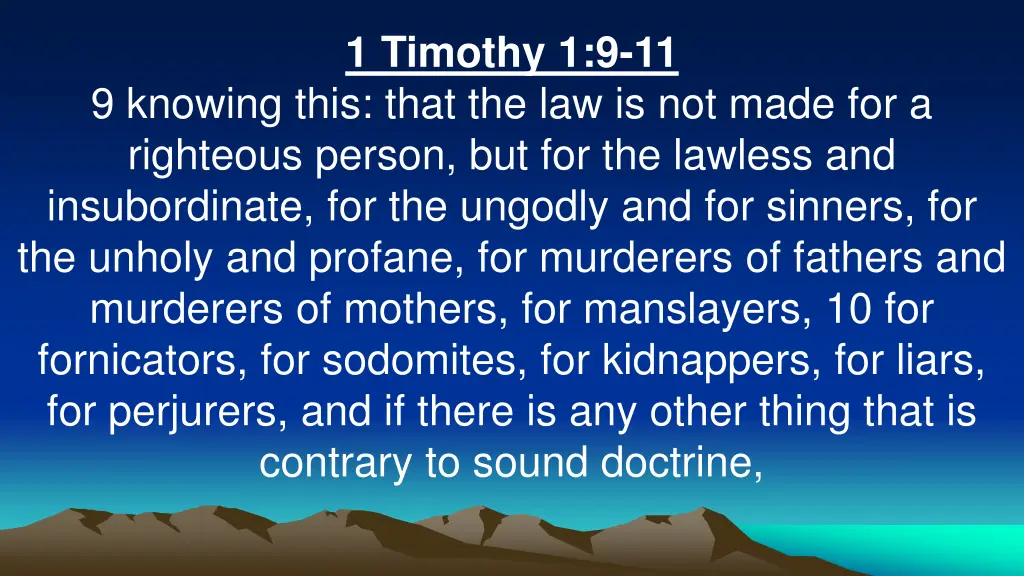 1 timothy 1 9 11